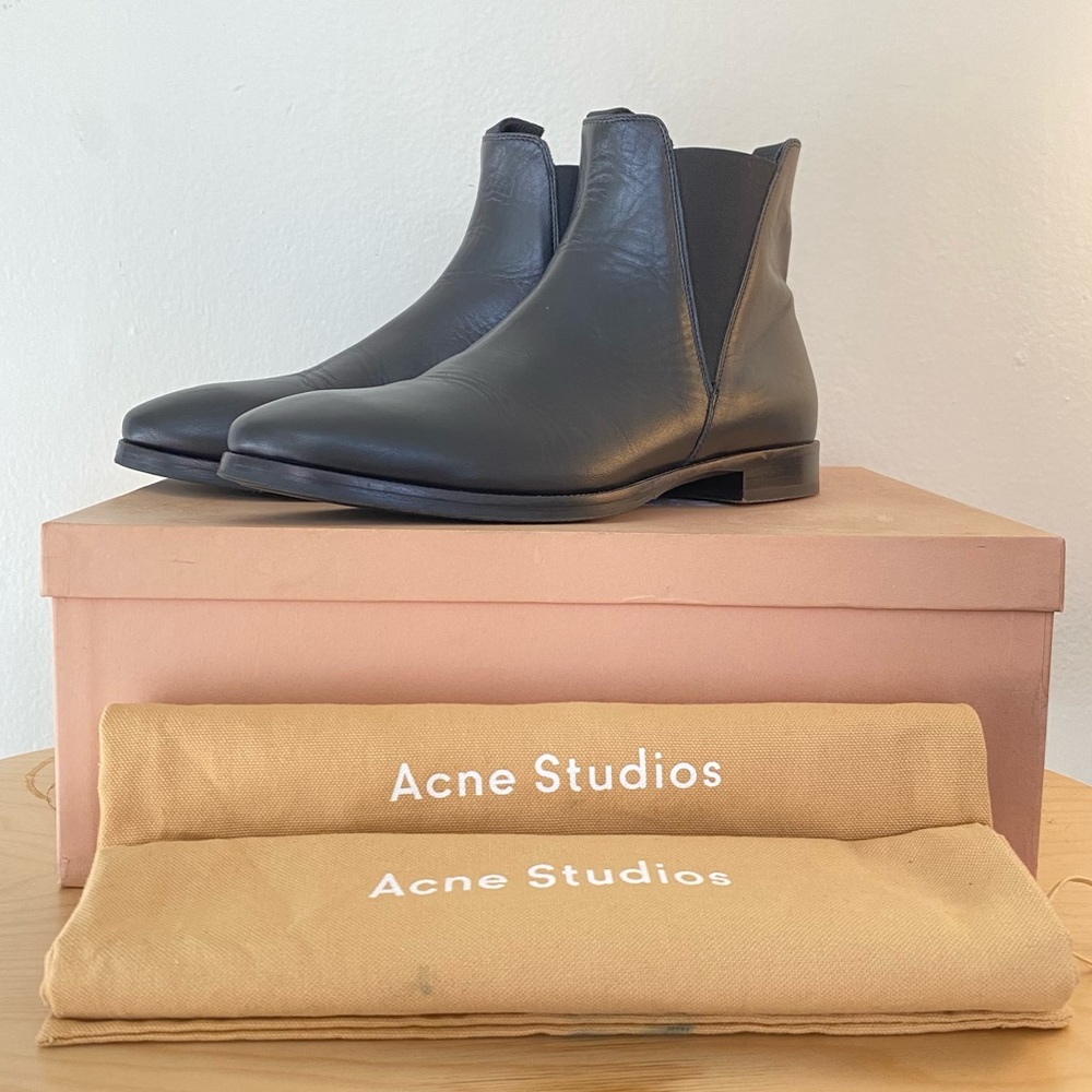 Acne Studios Leather Chelsea Boots, Size 8